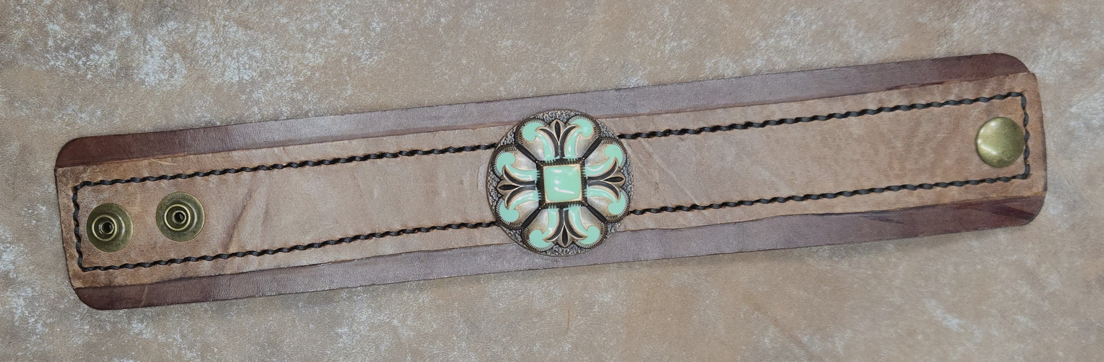 Flower conch on brown